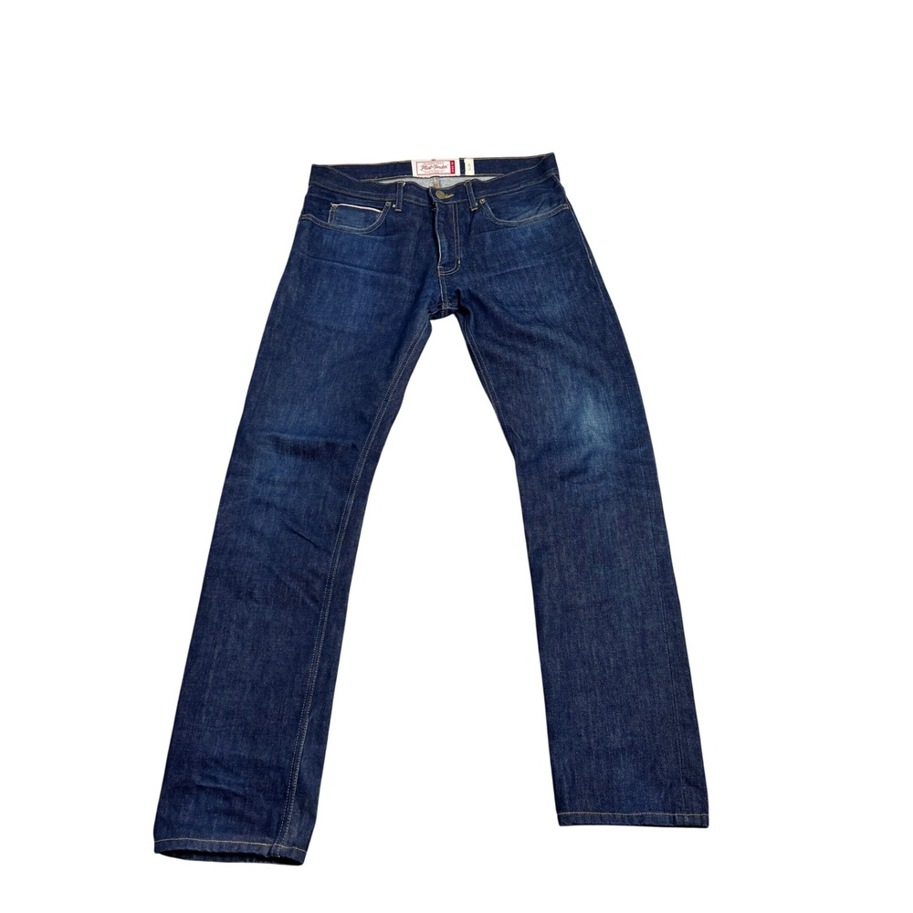 Flint and Tinder Slim Selvedge Denim Jeans Made in USA Dark Wash Mens 32 x 32